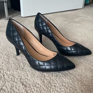 INC Zitah Black Quilted Heels Classic Pump Size 9.5